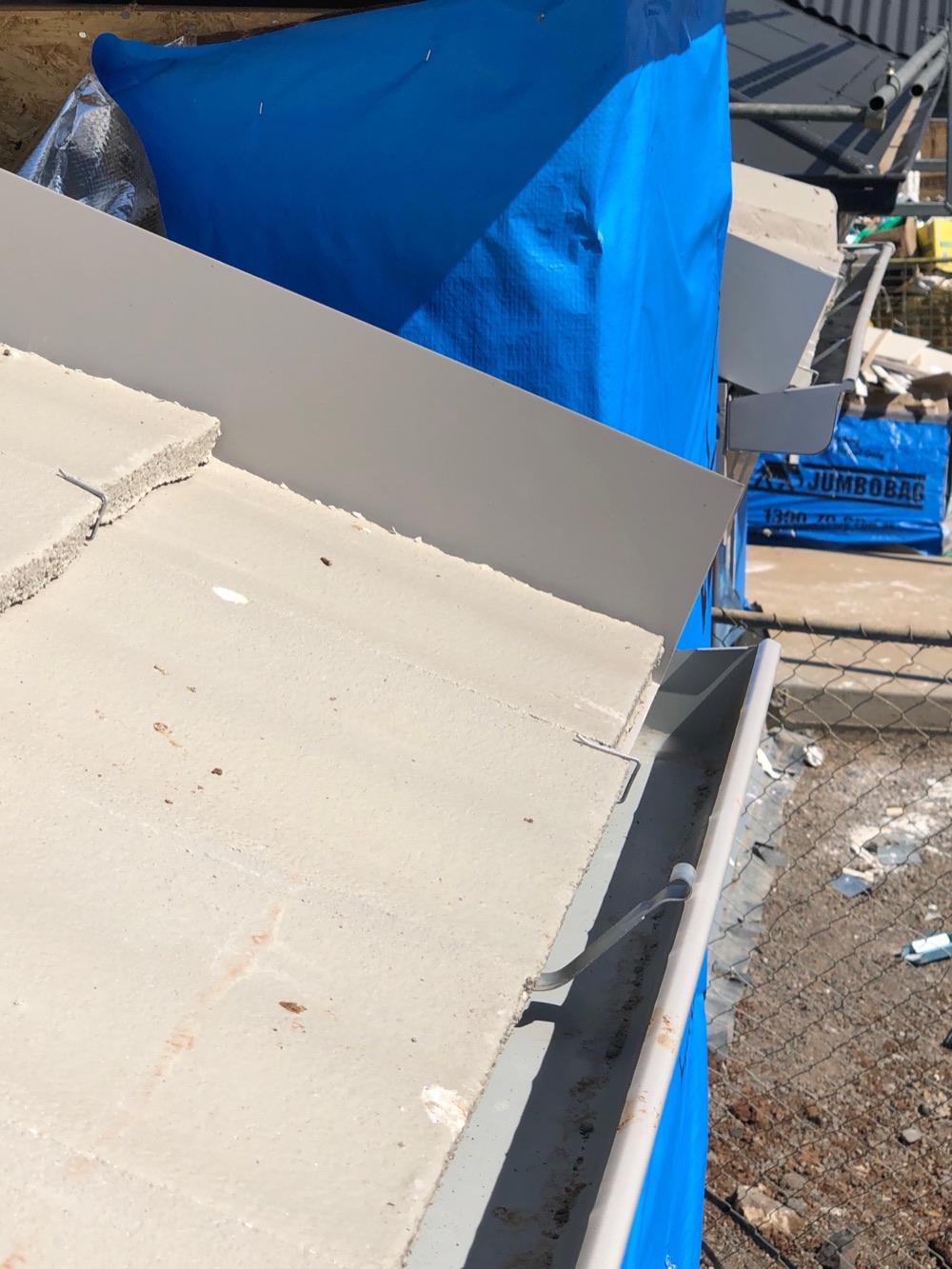 Gutter brackets not clipped correctly, Rockbank